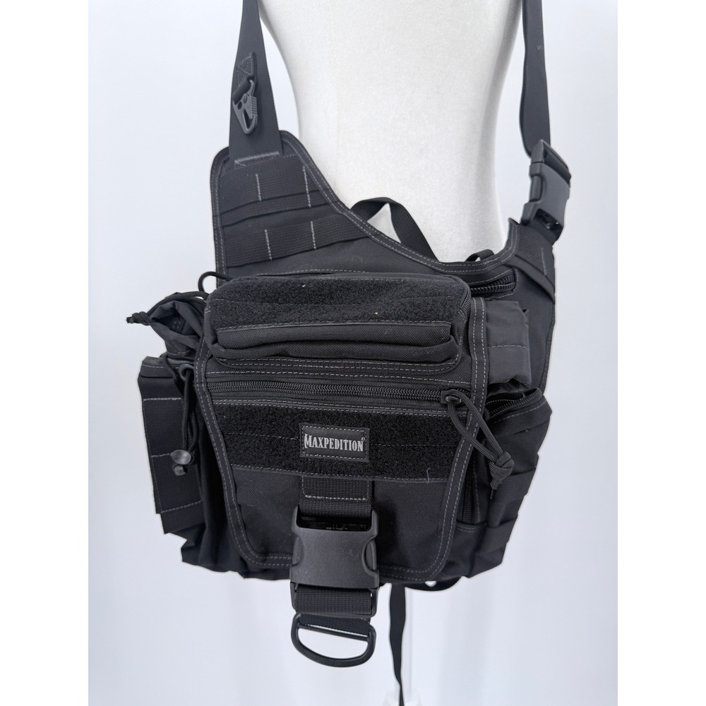 Maxpedition Jumbo Versipack Black Tactical Shoulder Sling EDC Bag Molle CCW